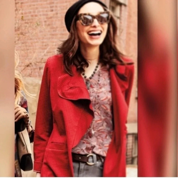 CAbi #3611 Mauve Purple Good Luck Bird Print Sleeveless Blouse sz XS - Picture 4 of 13